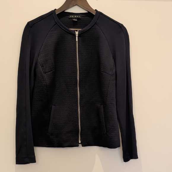 Tribal Jackets & Blazers - Tribal Black Textured Blazer